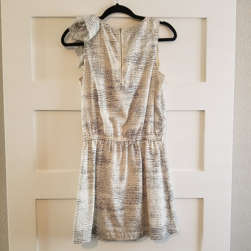 Line and Dot Black and White Dress - Picture 3 of 8
